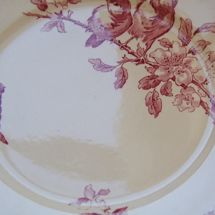 【大きめ】　プレート　小鳥　桜　sarreguemines favori 大きめ】 プレート 小鳥 桜 sarreguemines favori - メルカリ