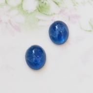 ヴィンテージ ドイツ ブルーマーブル カボション オーバル 10x8mm  【1個】