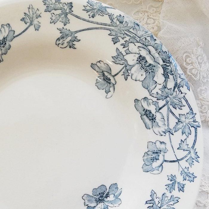 フランス GIEN ANEMONES ジアン アネモネ スーププレート 深皿 A