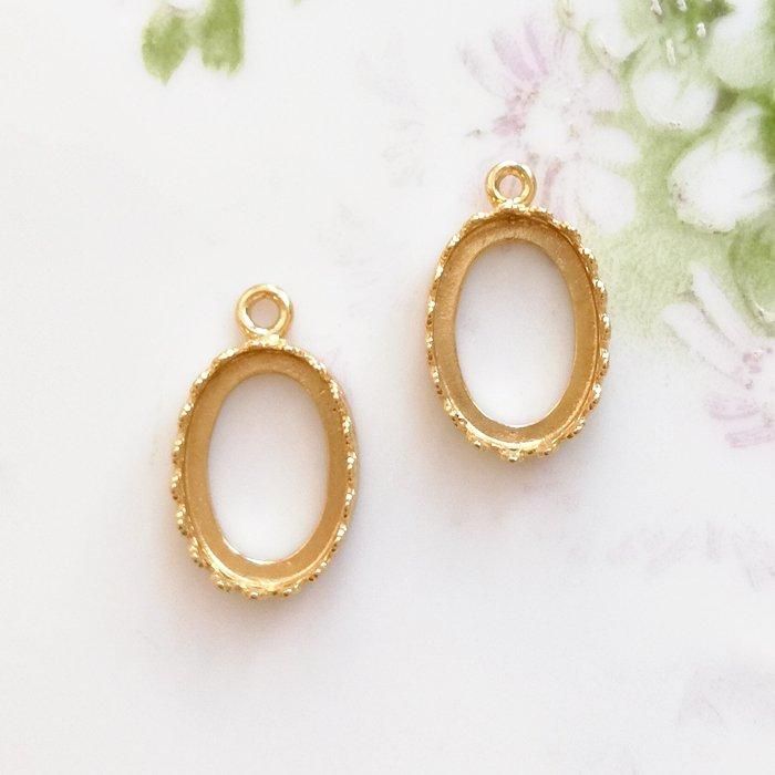 JBB社 真鍮 ゴールドカラー クラウンセッティング 1ループ 空枠 台座