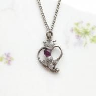 <img class='new_mark_img1' src='https://img.shop-pro.jp/img/new/icons12.gif' style='border:none;display:inline;margin:0px;padding:0px;width:auto;' />Unsigned Beauty シルバー ハート アザミ ネックレス・ペンダント