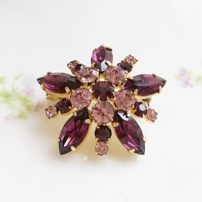 とんぴ様おまとめ5点Miracle ギブレガラス　ヴィンテージ ブローチ9043 5種類のスティックピンのヴィンテージブローチ | アメリカ製