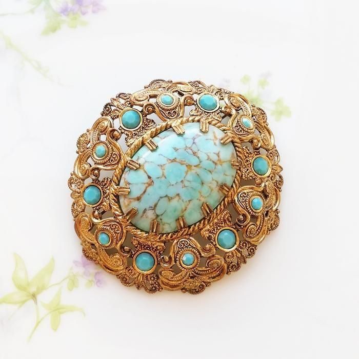 【美品】フランス 50’s クラシカル ブローチ ヴィンテージ 貴婦人 ストーン 美品】フランス 50's クラシカル ブローチ ヴィンテージ 貴婦人