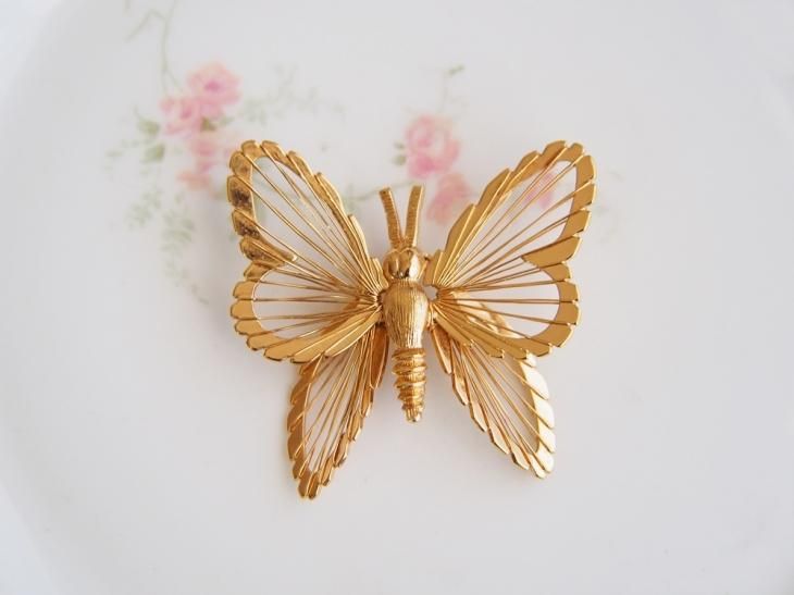 ヴィンテージ MONET バタフライ ブローチBUTTERFLY BROOCH