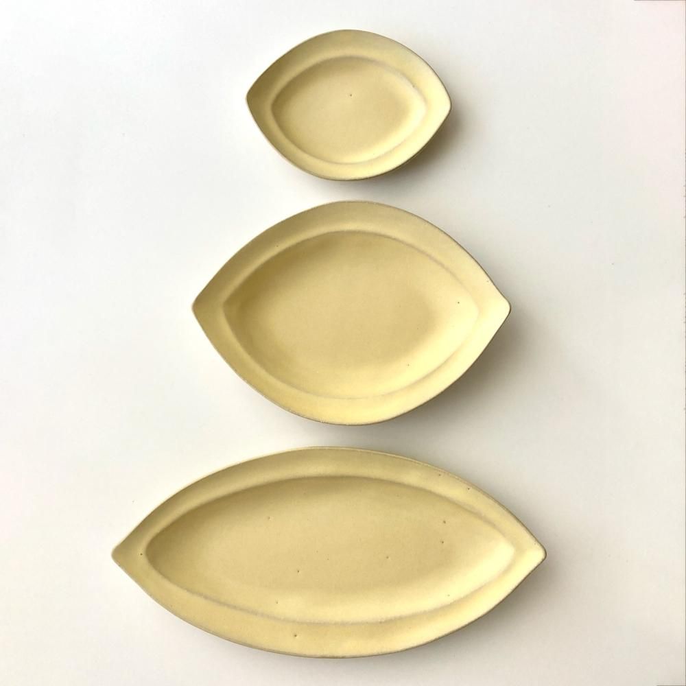 わかさま陶芸】益子焼 ／レモンのお皿（中） - ecila design online shop