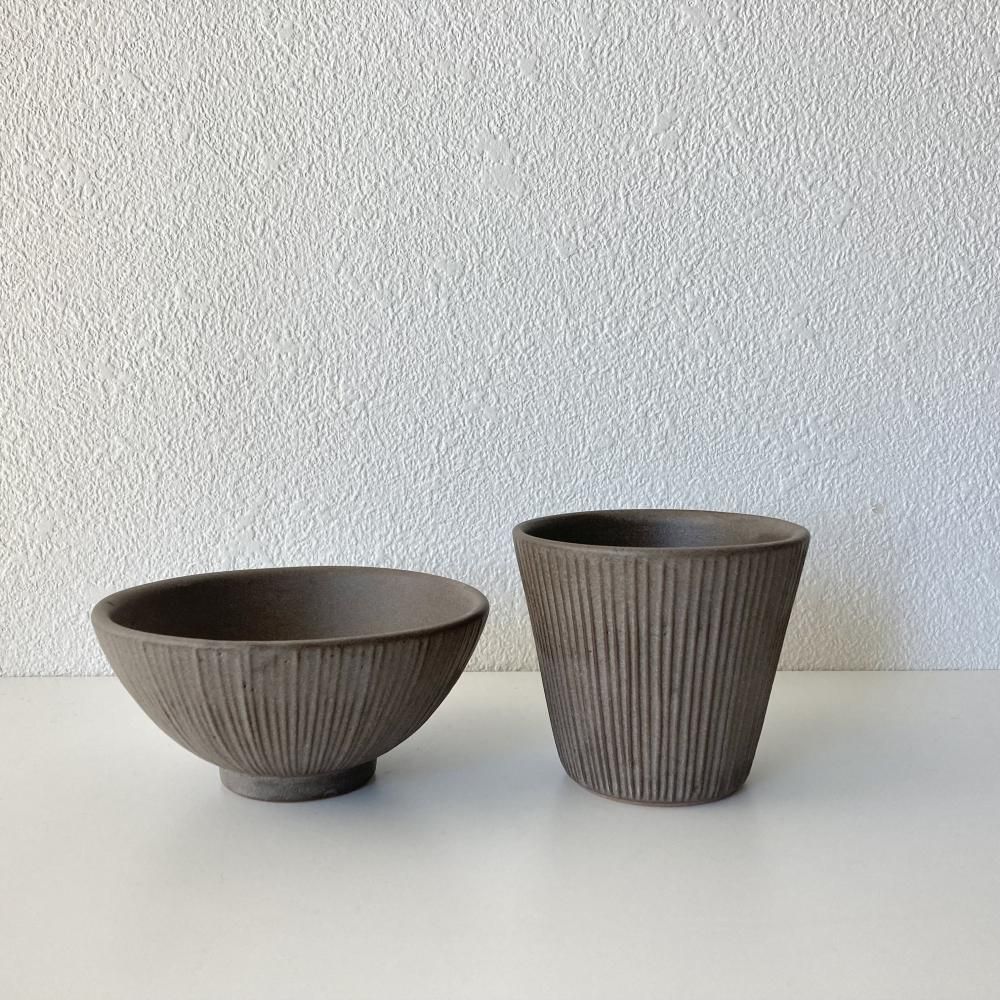わかさま陶芸】益子焼 ／SENシリーズ ご飯茶碗 ココア - ecila design