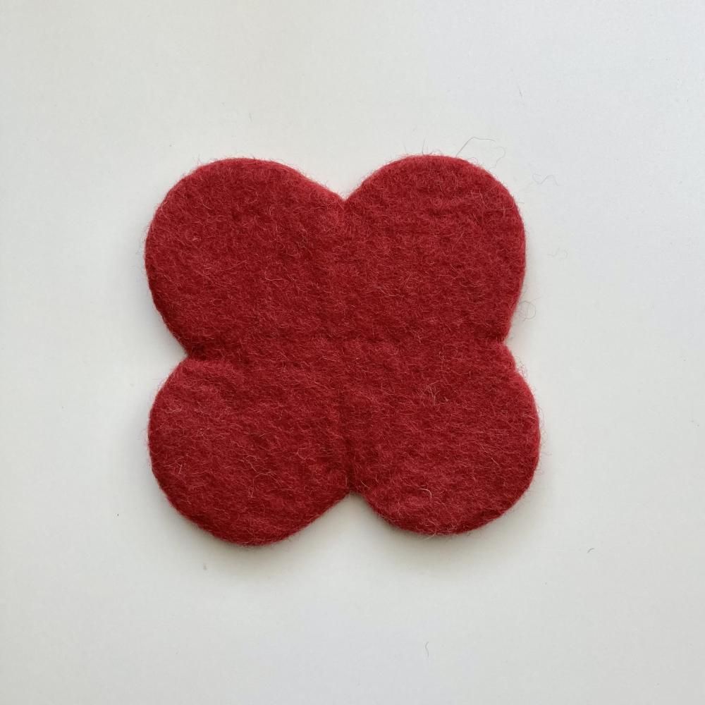 undyed+】手作りフェルトコースター花形 - ecila design undyed+】手作りフェルトコースター花形 - ecila design