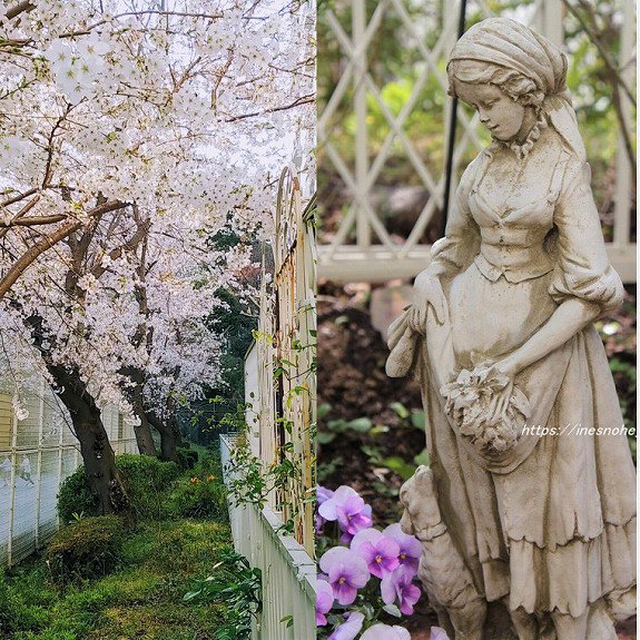 英国カントリーの美しい村娘セシルと子羊リリー（英国製ガーデンオーナメント） - フランスアンティーク （フレンチアンティーク）スタイル イネスの部屋