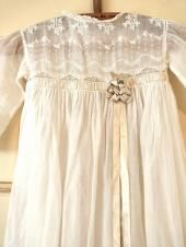 アンティーク ベビードレス レース 手刺繍 ビクトリアン イギリス 英国アンティークのビクトリアン・ベビードレス - アンティーク