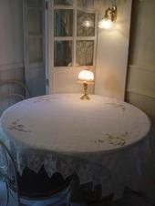 アンティーク クロス 円形 クロッシェ アンティーククロッシュのテーブルレース80×78cm gla-1841の通販