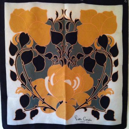 Pierre Cardin Vintage Scarf<br/> Art Nouveau Design 1960s70s