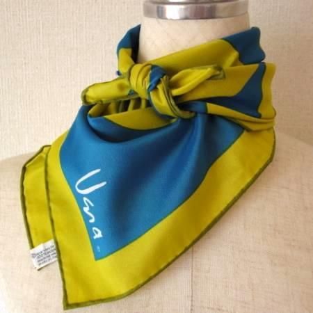Vera Neumann Vintage Scarf<BR> -Mod Olive Daisy1960s 3