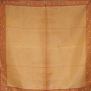 Vera Neumann Vintage Scarf<BR> Stripe with Stars 1970s 2