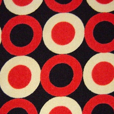 Ashear Vintage Silk Scarf<BR> Red,Brack.White 1970s 3