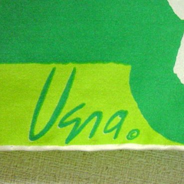 Vera Neumann Vintage Scarf<BR>- Mod Emerald Maze 1960s 2