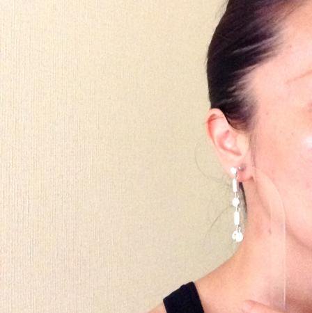 GIVENCHY Vintage Pierced Earrings<BR>Dangling Rhinestone 3