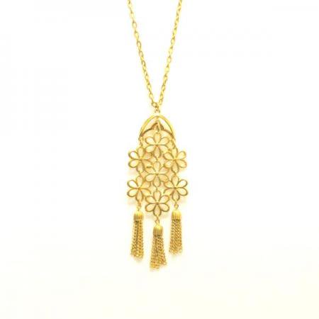 Trifari Vintage Pendant Necklace<BR> Multiple Flowers<BR> 'Alfred Philippe' 1960s