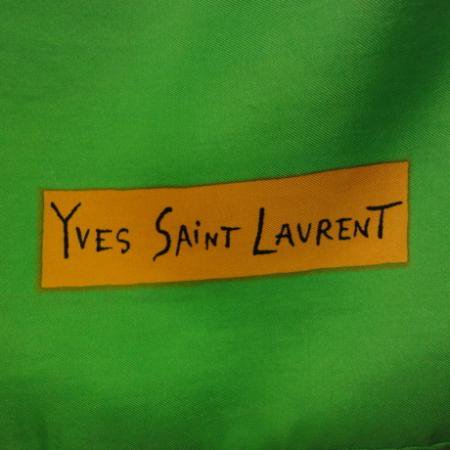 Vintage Yves Saint Laurent Scarf Green Oreange Pink 2