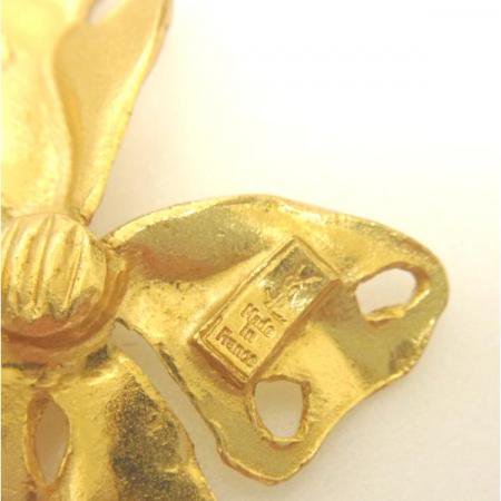 Yves Saint Laurent Vintage Earrings Pendant Butterfly with Faux peal 3