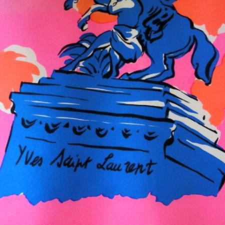 Vintage Yves Saint Laurent Scarf<br>The Eiffel Tower, Opera House, Arc de Triomphe 3