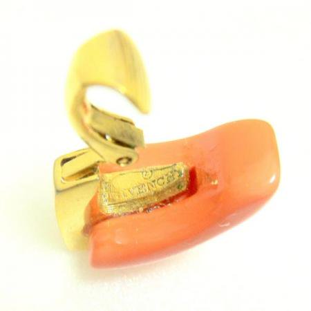 Givenchy Vintage Earrings<BR> Orange and Gold Tone1978 3