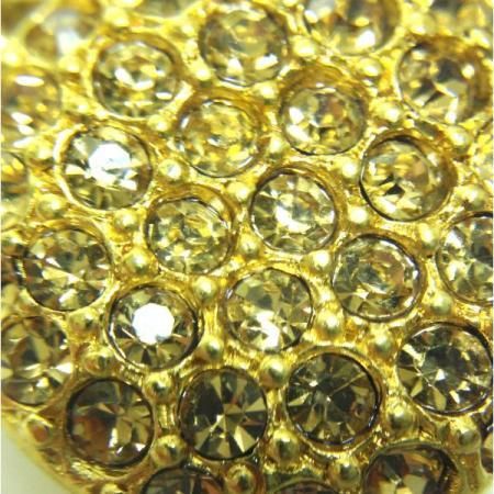 Yves Saint Laurent Vintage Earrings Pendant Yellow Rhinestone 2