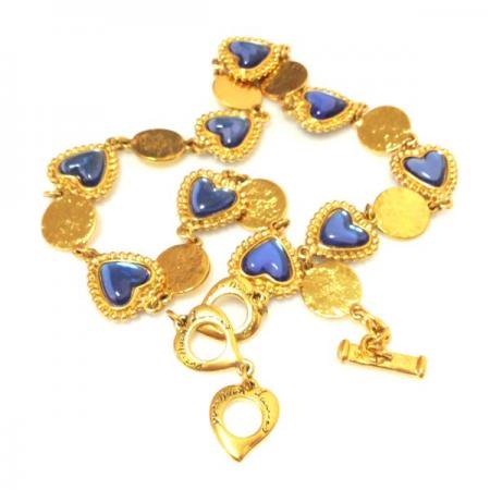  Yves Saint Laurent Vintage Necklace Blue Heart