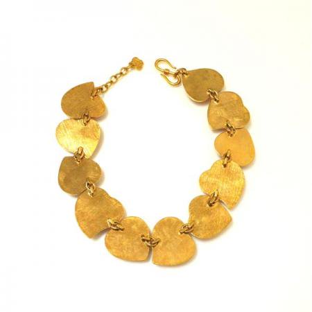 Yves Saint Laurent Vintage Necklace Puffy Amber Heart 2