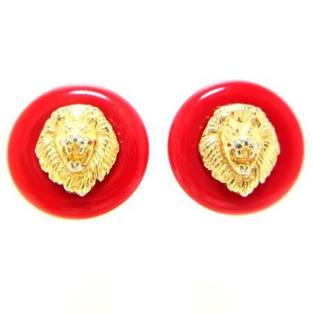 kenneth Jay Lane Vintage Earrings Lions Head Seven Color Set 2