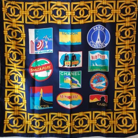 CHANEL Vintage Scarf<br/>Bon Voyage