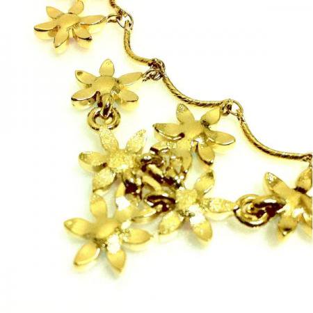 Nina Ricci Vintage Necklace<br/>A Lot of Flowers with Rhinstones 4