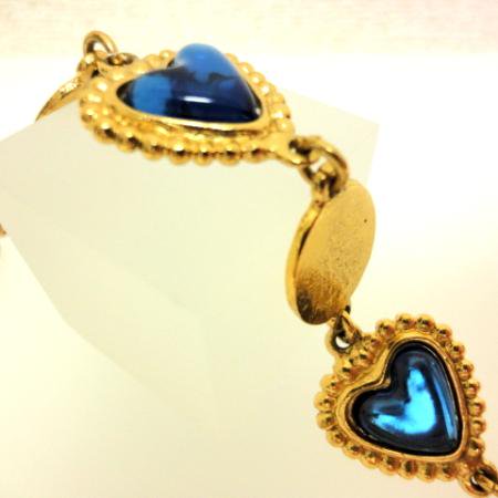 Yves Saint Laurent Vintage Bracelet Blue Heart 3