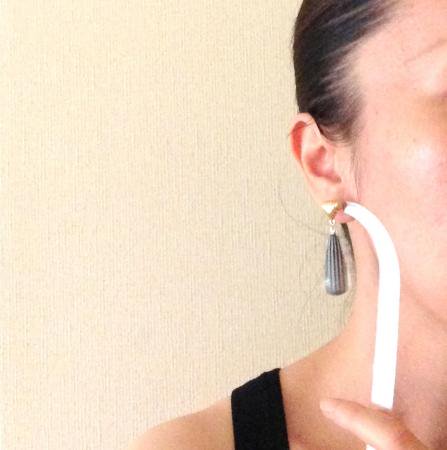 Trifari Vintage Pierced Earrings Peppermint Stripe Murano Glass 4