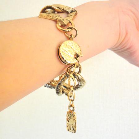 Yves Saint Laurent Vintage Bracelet  <br/>Chunky Gold Tone 3