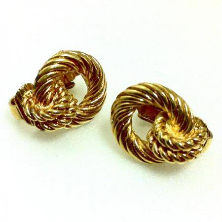 Christian Dior Vintage Earrings<BR>Gold Tone