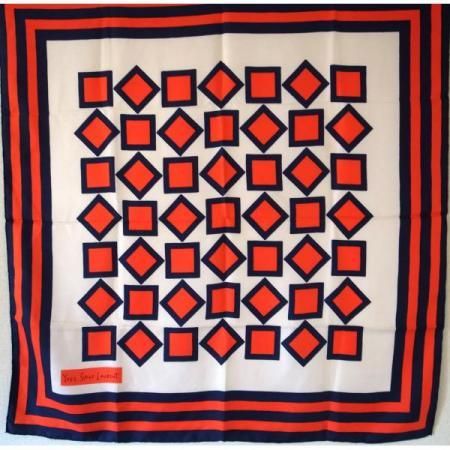Yves Saint Laurent Vintage Scarf <br/>Ddiamonds, Squares, Stripes 1960's