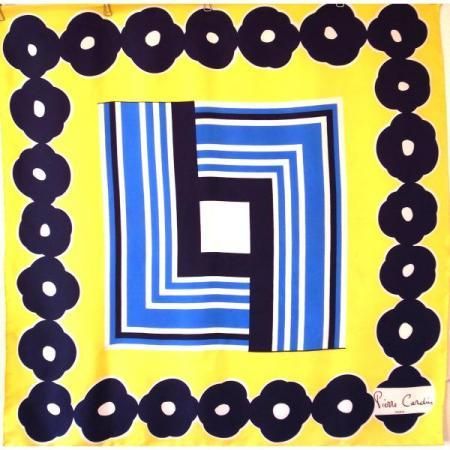 Pierre Cardin Vintage Scarf <br/>a Geometric Design 1960s