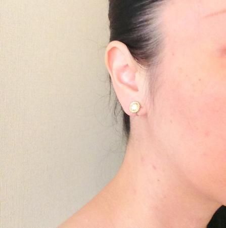 Christian Dior Vintage Earrings <br/>Gold Tone with Rhinestone 4
