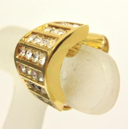 Christian Dior Vintage Earrings <br/>Gold Tone with Rhinestone 3