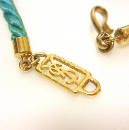 Yves Saint Laurent Vintage Necklace <br/>Marble Turquoise & Gold tone 3