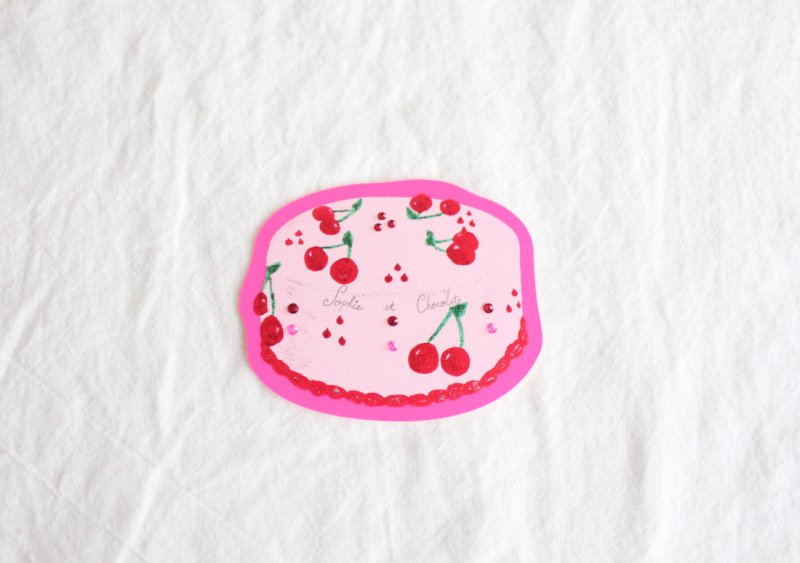Sticker/Cherry Cake-Pinkの画像