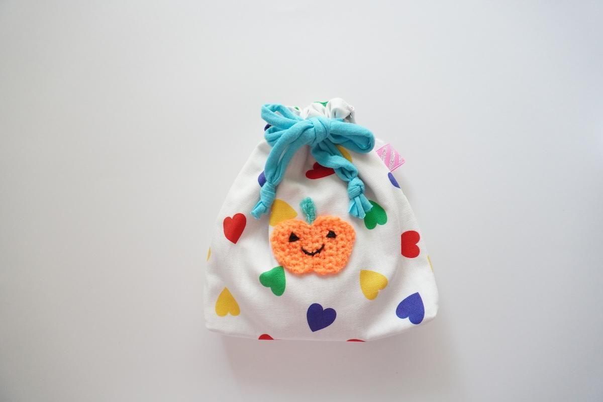 巾着ポーチ/Pumpkin x Rainbow Heart - Shopping - Sophie et