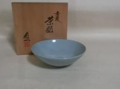 青磁平茶碗 3代諏訪蘇山 - 茶道具きよ川［茶器・茶道具・掛け軸
