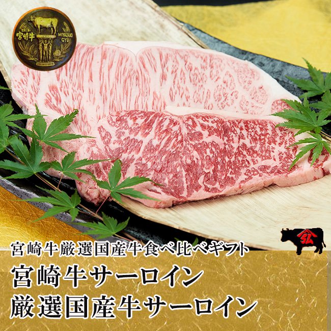 宮崎牛ギフト｜ステーキ食べ比べ｜宮崎牛と厳選国産牛300g/6,480円