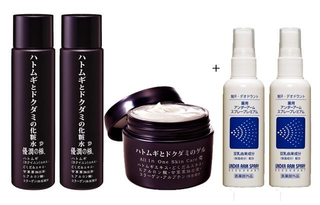 薬用アンダーアームスプレープレミアム 2個付き の 化粧水優潤の極150ml 2個 ゲル100g 1個 ハトムギとドクダミ のとろみ本舗スキンケアshop 薬用アンダーアームスプレープレミアム 2個付き の 化粧水優潤の極150ml 2個 ゲル100g 1個 ハトムギとドクダミ のとろみ本舗スキンケアshop