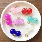 ガラス製花柄チャーム5個セット 楽天市場】金属 チャーム 樹脂パール付き すかし 5弁花 フラワー