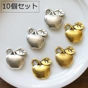 激安10個セット/プチっとかわいいお花のチャーム・シルバー