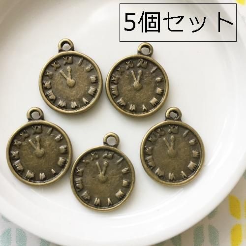 5個セット かわいい時計のチャーム 激安５個セット ハンドメイドの材料に ハンドメイド レジン材料 アクセサリーパーツ の通販サイトcollage コラージュ