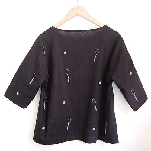 お砂糖とスプーンの刺繍ブラウス ハンドメイド雑貨 ハイジ