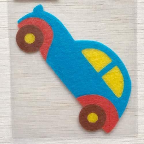 フェルトアップリケ 車 ハンドメイド雑貨 ハイジ フェルトアップリケ 車 ハンドメイド雑貨 ハイジ